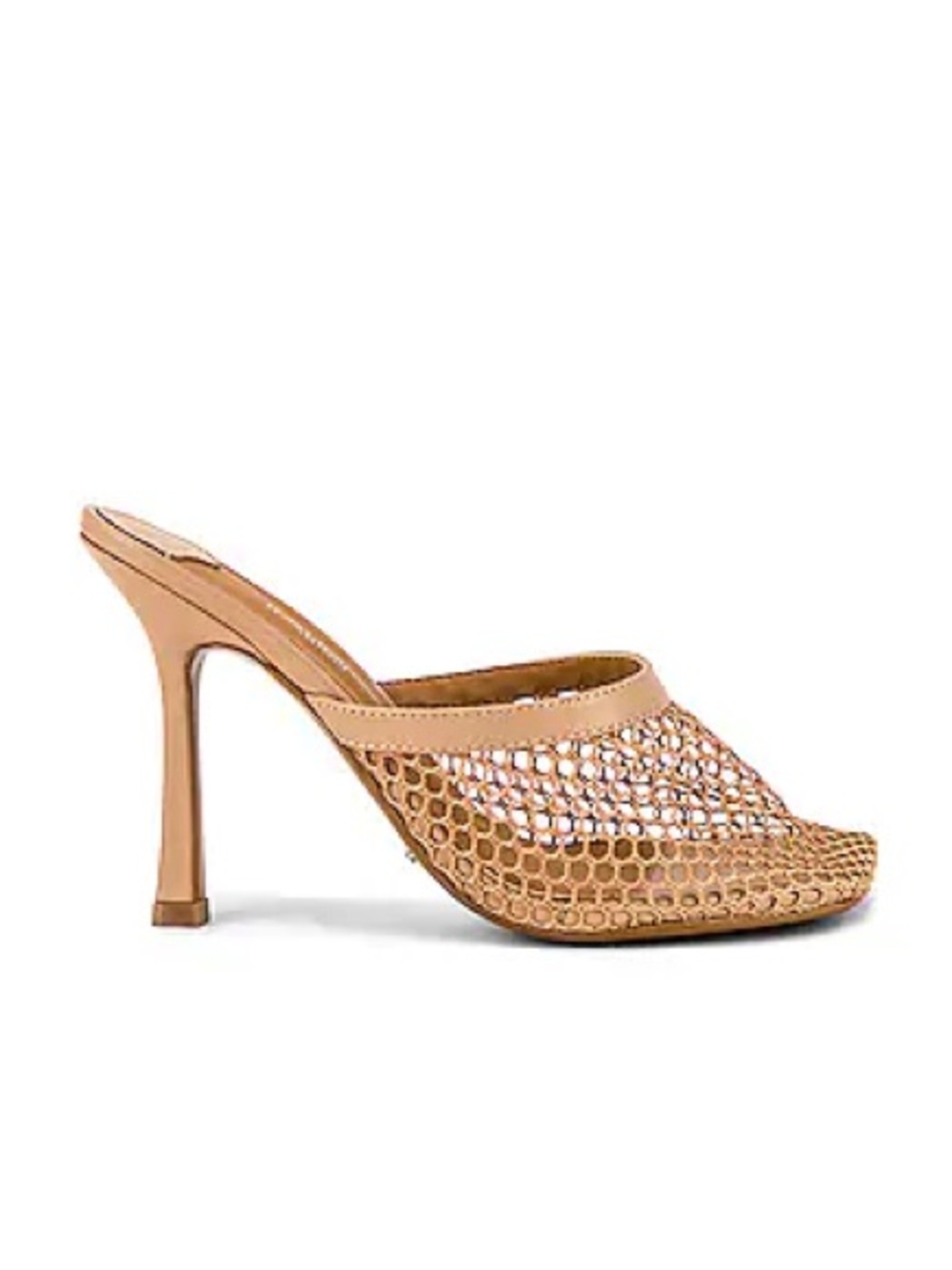 NIB Tony Bianco Tan Nude Mesh Bis Mules Skin Web 8